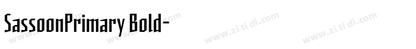 SassoonPrimary Bold字体转换